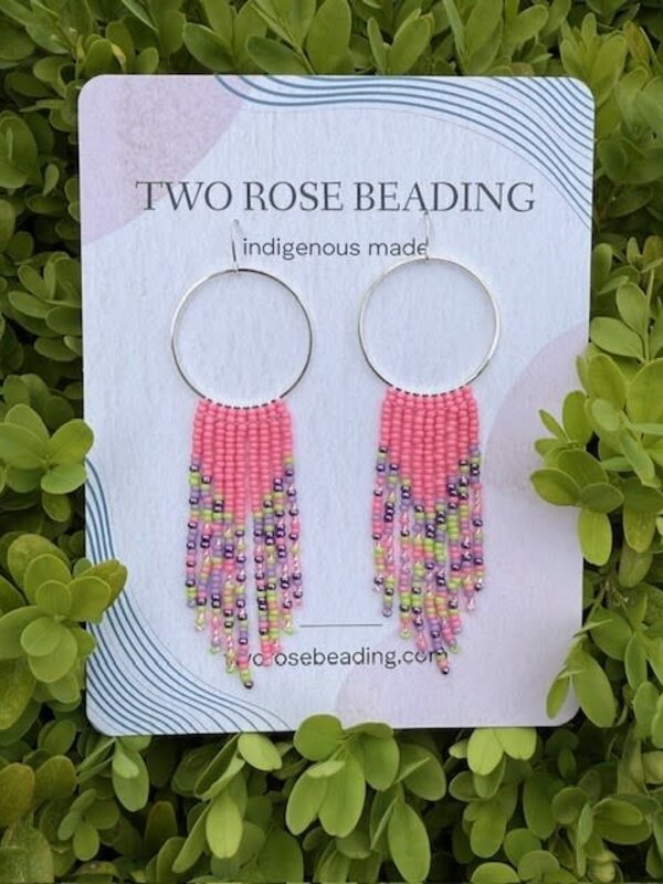 4" Beaded Hoop Earrings by Jenn Carman