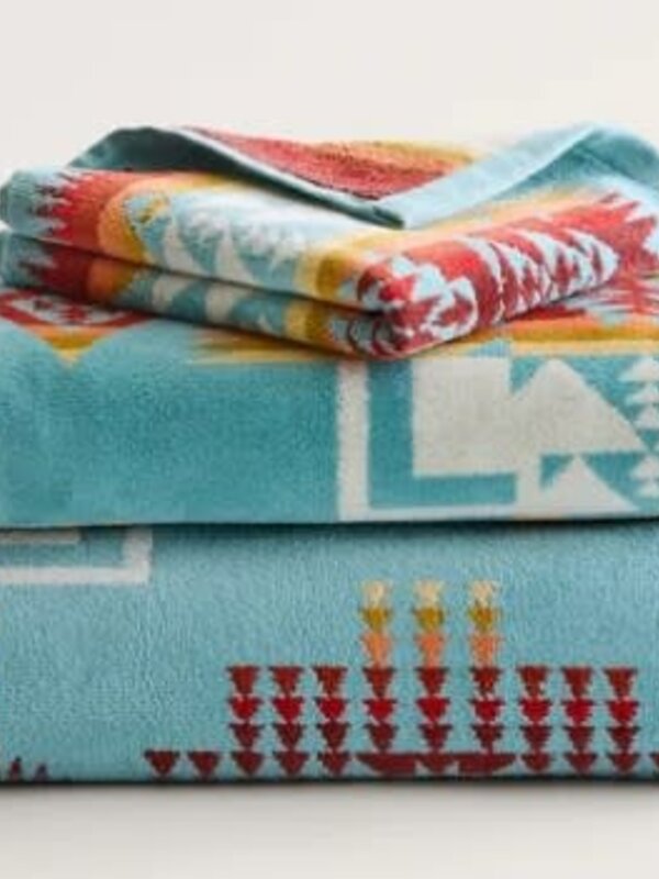 Pendleton 3pc Towel Set Chief Joseph Aqua
