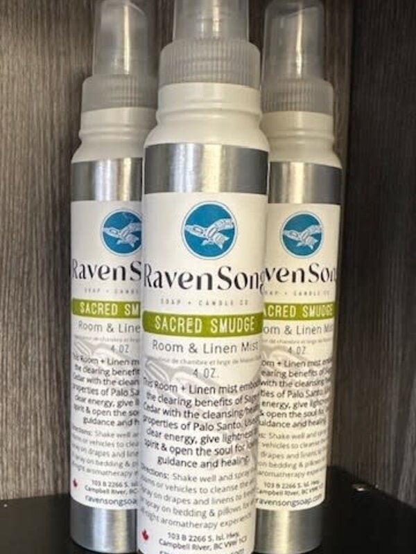 Room Spray Sacred Smudge Smokeless  -Sage + Cedar + Tobacco Leaf by Raven Song