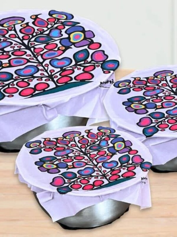 Eco Food Wrap Woodland Floral by Norval Morrisseau