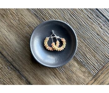 Small beaded Hoop Earring by Jenn Carman