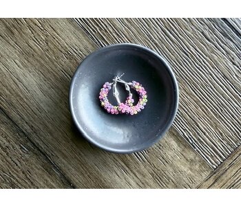 Small Beaded Hoop Earrings By Jenn Carman
