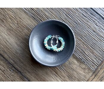 Small Beaded Hoop Earrings by Jenn Carman