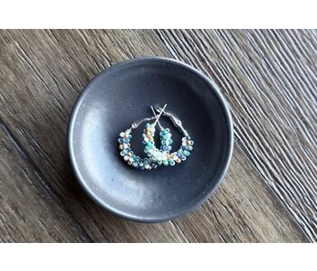 Small Beaded Hoop Earrings by Jenn Carman