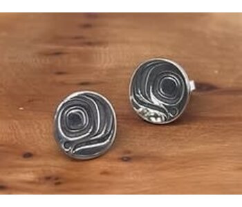 Signature Sterling Silver Salmon Egg Studs by Jada Creations