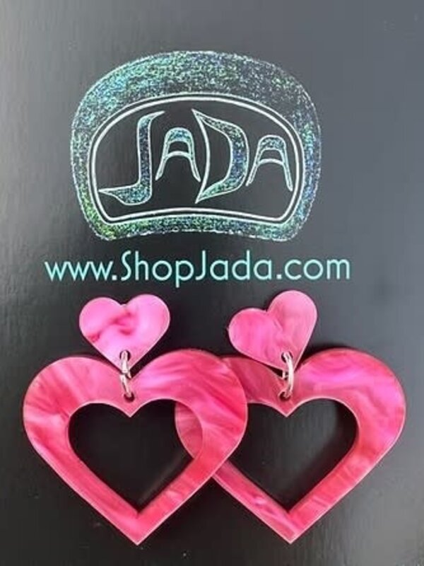 Self-Love Heart Post Earrings Pink Pearl by Jada Creations