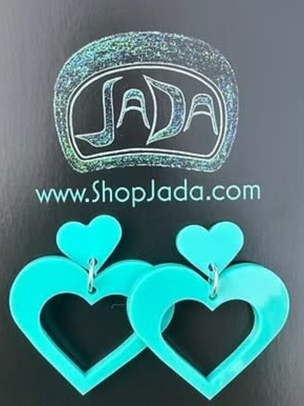 Self-Love Heart Post Earrings Turquoise by Jada Creations