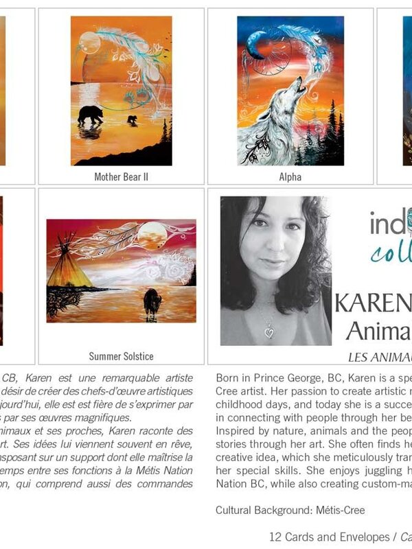 Boxed Art Cards - Indigenous Collection Animals Guide Us by Karen Erickson