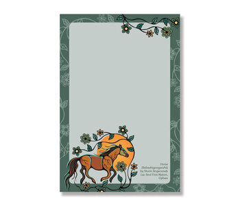 Notepad - Horse (Bebezhigooganzhii) by Storm Angeconeb
