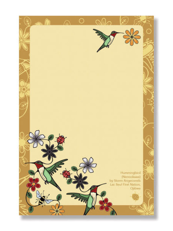 Notepad - Hummingbird (Nenookaasi) by Storm Angeconeb