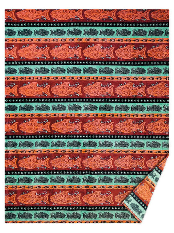 Fleece Blanket - Coho Salmon by Joe Wilson