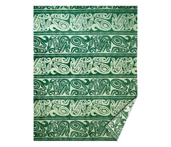 Fleece Blanket - Urban Wolf by Maynard Johnny, Jr