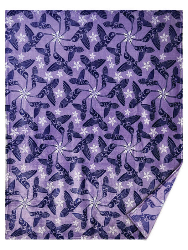 Fleece Blanket - Hummingbird by Franics Horne Sr