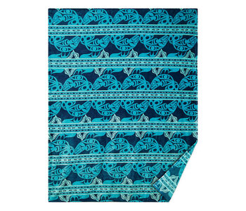 Fleece Blanket - Whale by Maynard Johnny, Jr