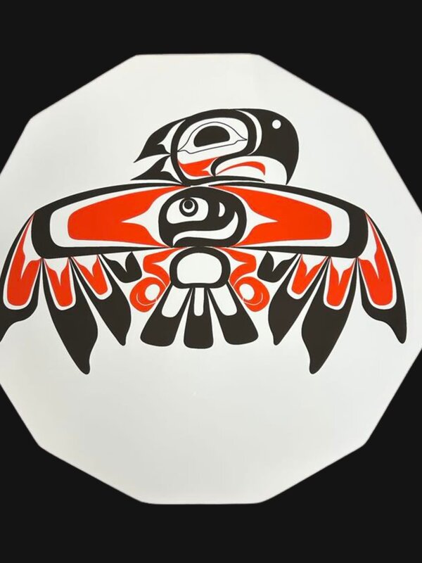 Canvas Art Drum by Garrett - Grandmother Eagle