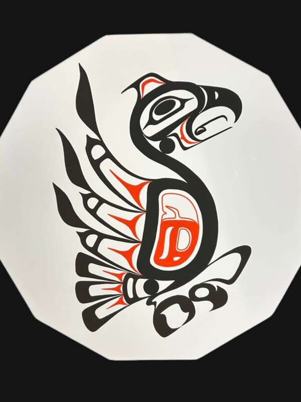Canvas Art Drum by Garrett - First Salmon