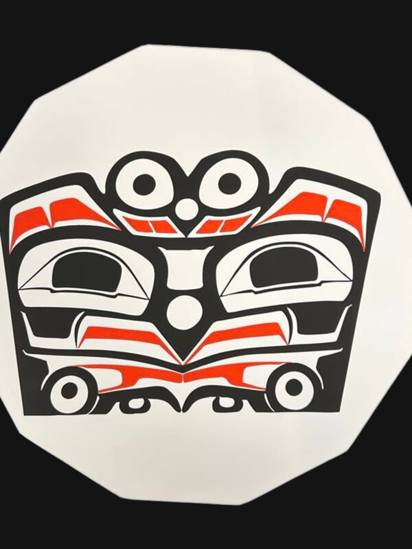 Canvas Art Drum by Garrett - Copper Owl