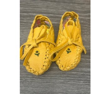 Hand Made New Baby Moccasin with Sunflower -beading by Dena Leon