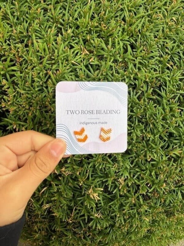 Small Beaded Stud Earrings by Jenn Carman