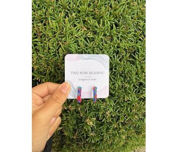 Small Beaded Hoop Earrings by Jenn Carman