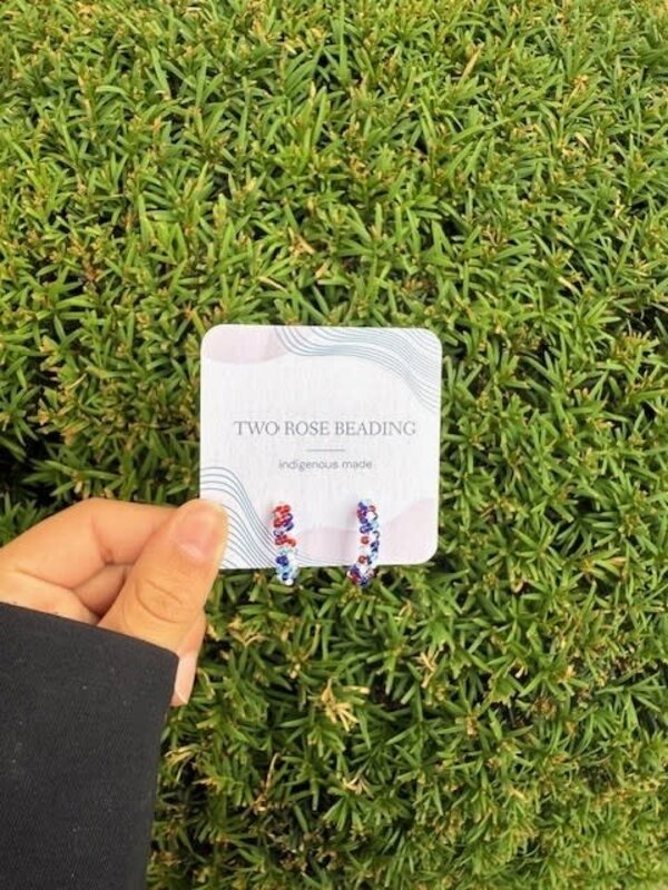 Small Beaded Hoop Earrings by Jenn Carman