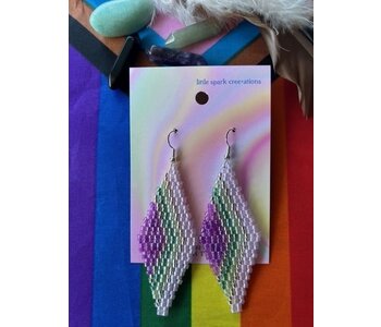 Large beaded Earrings by Little Spark Cree-ations