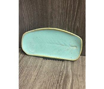 Handmade Pottery Cedar imprint Dish by Cynthia Robinson