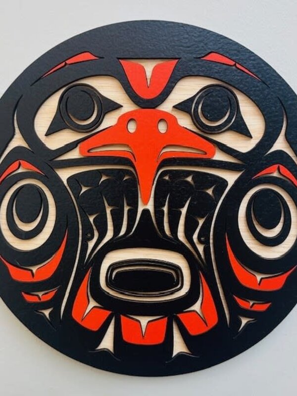 8" Wall Plaque - Hawk by Raven Wolden