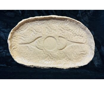 Handmade Pottery  Ovoid Stamped plate by Cynthia Robinson