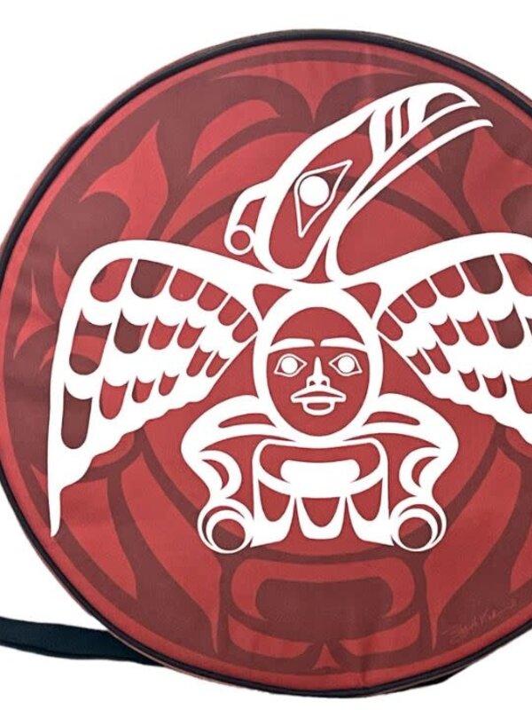 14" Drum Bag White Raven by Roy Henry Vickers