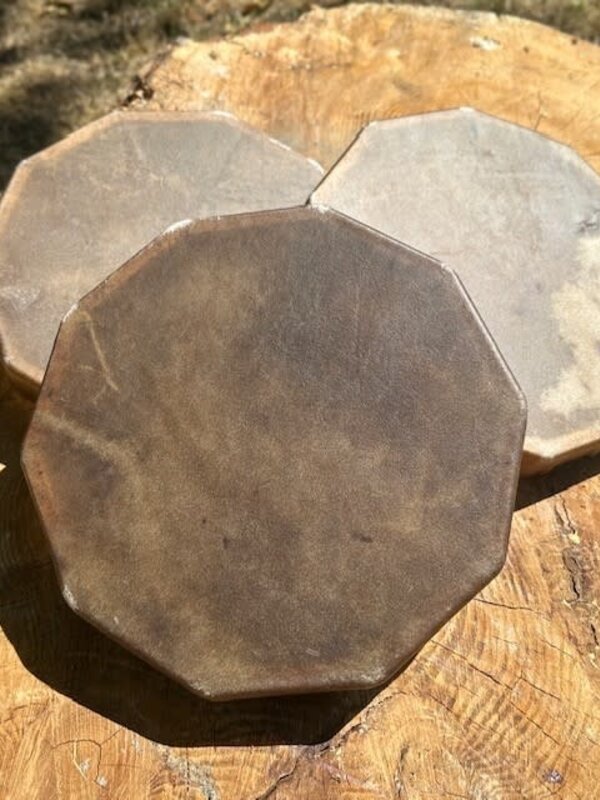 14" sweat lodge Drum -  Buffalo Hide by Darren Charlie