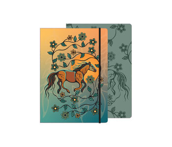 Journal 5.8" x 8.25"   - Horse (Bebezhigooganzhii) by Storm Angeconeb