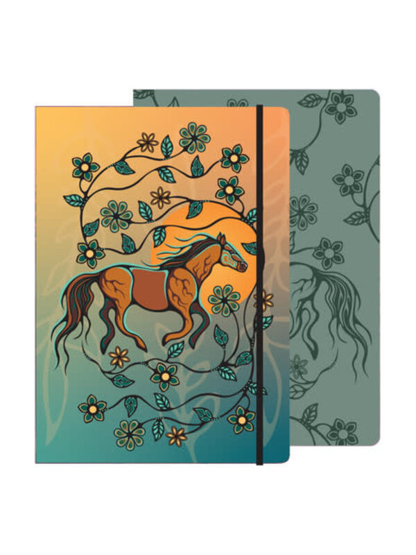 Journal 5.8" x 8.25"   - Horse (Bebezhigooganzhii) by Storm Angeconeb