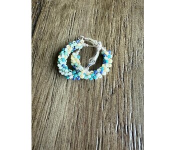 Small beaded Hoop Earrings by Jenn Carman