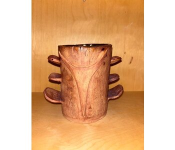 Cynthia Robinson Pottery - Iron oxide Trigone petal vase