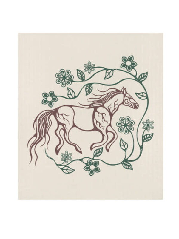 Eco Cloth - Horse (Bebezhigooganzhii) by Storm Angeconeb