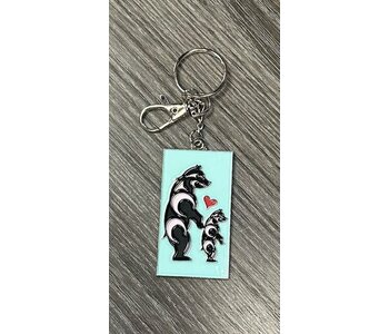 Metal Keychain - Bear & Cub by Ovila Mailhot
