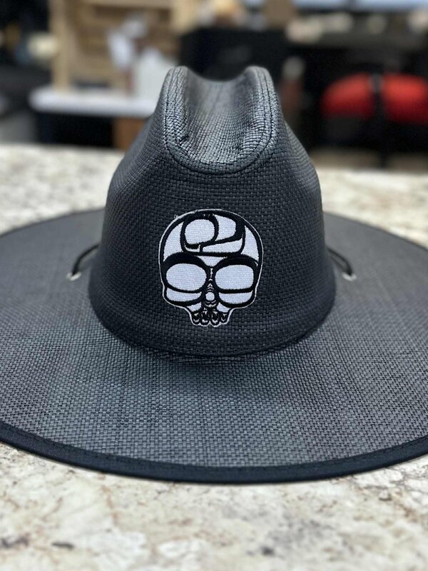 Skull  Full Brim Golf Hat by Patricia Mather