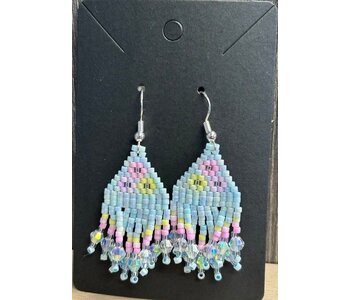 Small beaded earrings by Little Spark Cree-ations