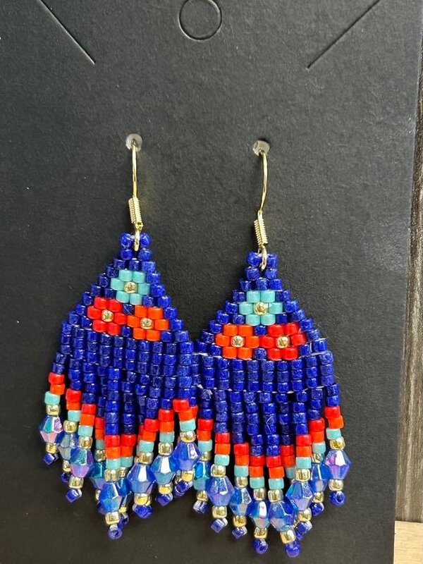 Small beaded earrings by Little Spark Cree-ations