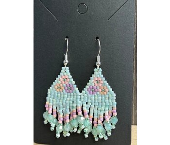 Small beaded earrings by Little Spark Cree-ations