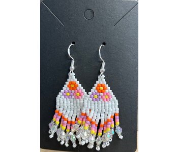 Small beaded earrings by Little Spark Cree-ations