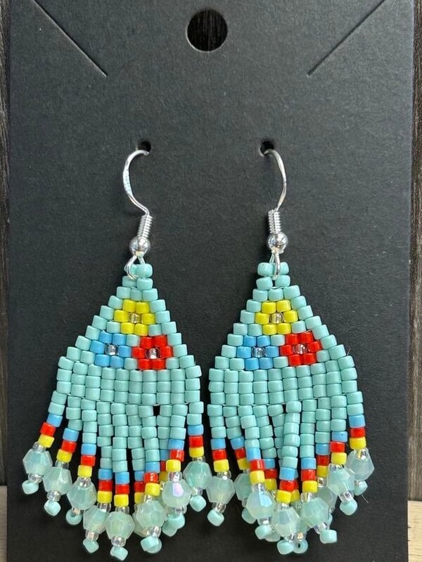 Small beaded earrings by Little Spark Cree-ations