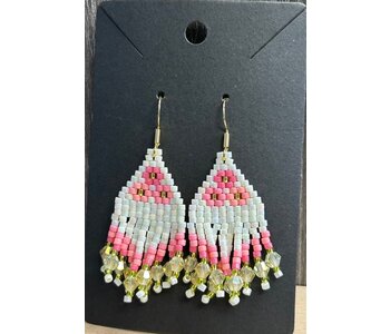 Small beaded earrings by Little Spark Cree-ations