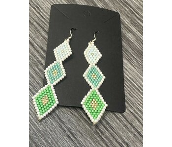 Medium Beaded Earrings by Little Spark Cree-ations