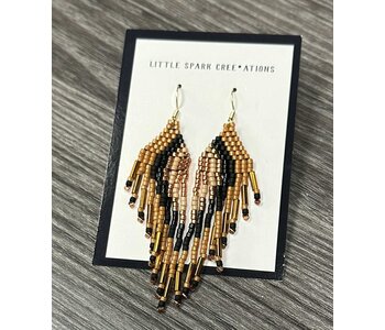 Medium Beaded Earrings by Little Spark Cree-ations