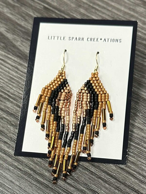 Medium Beaded Earrings by Little Spark Cree-ations