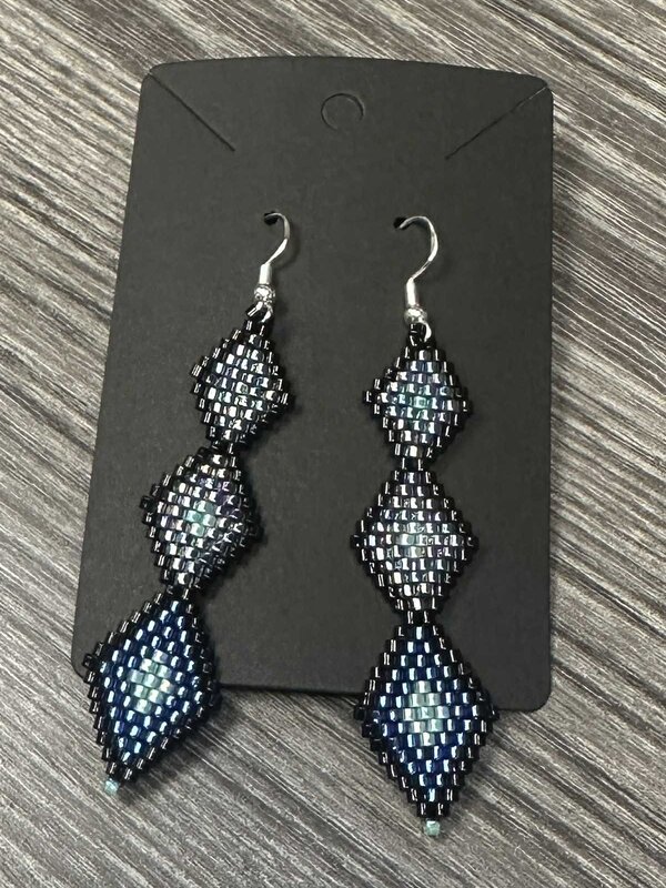 Medium Beaded Earrings by Little Spark Cree-ations
