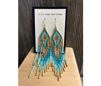 Large beaded Earrings by Little Spark Cree-ations