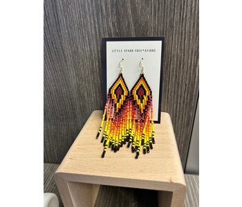 Large beaded Earrings by Little Spark Cree-ations
